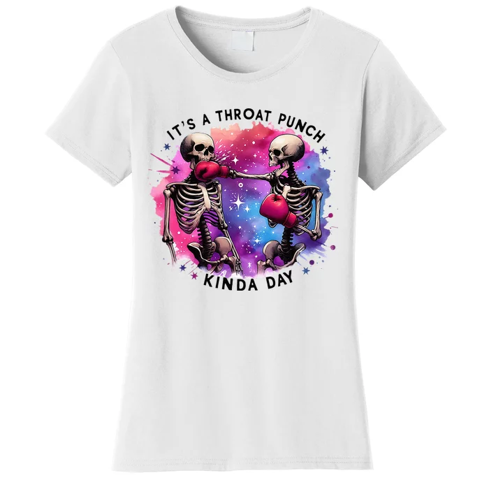 Throat Punch Skeletons Funny Boxing Day Women's T-Shirt