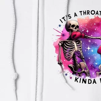 Throat Punch Skeletons Funny Boxing Day Full Zip Hoodie