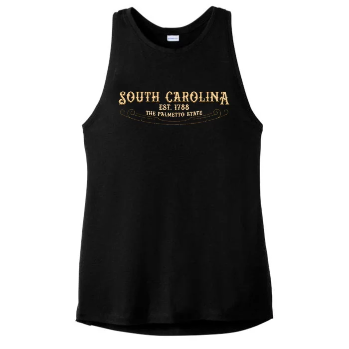 The Palmetto State South Carolina Ladies Tri-Blend Wicking Tank