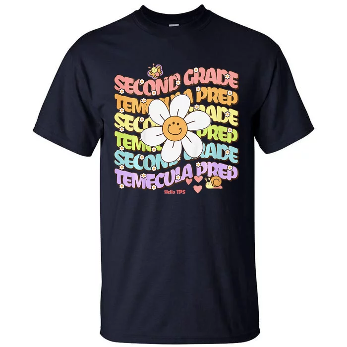 Temecula Preparatory School Second Grade Groovy Spirit Tps Tall T-Shirt