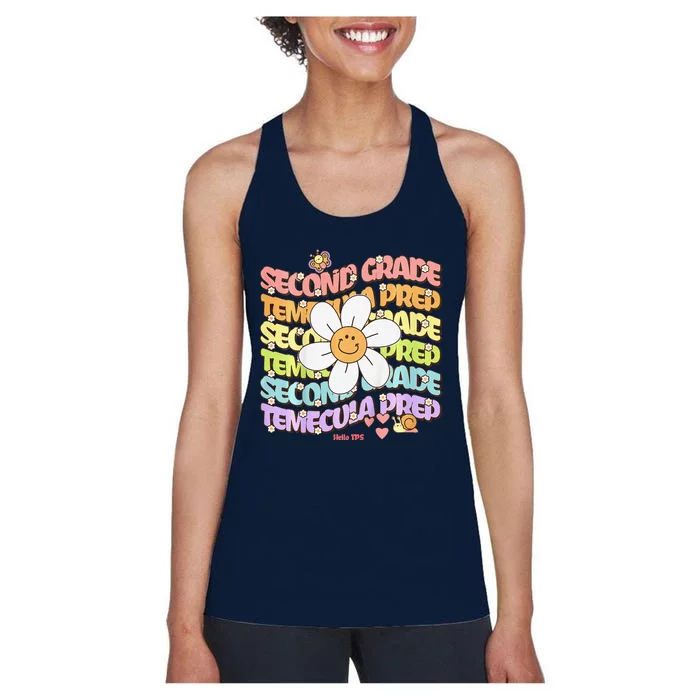 Temecula Preparatory School Second Grade Groovy Spirit Tps Women's Racerback Tank