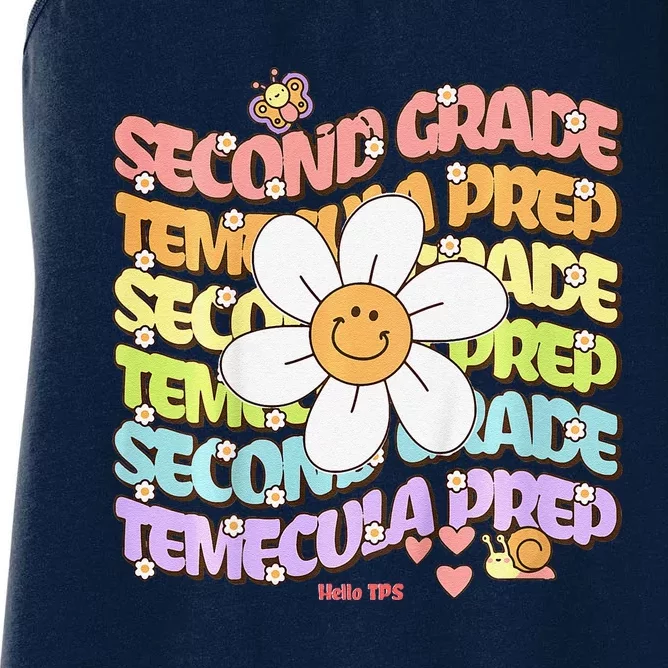 Temecula Preparatory School Second Grade Groovy Spirit Tps Women's Racerback Tank