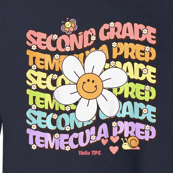 Temecula Preparatory School Second Grade Groovy Spirit Tps Toddler Sweatshirt