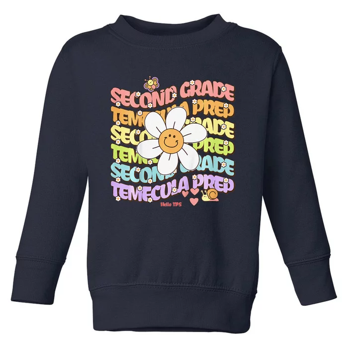 Temecula Preparatory School Second Grade Groovy Spirit Tps Toddler Sweatshirt