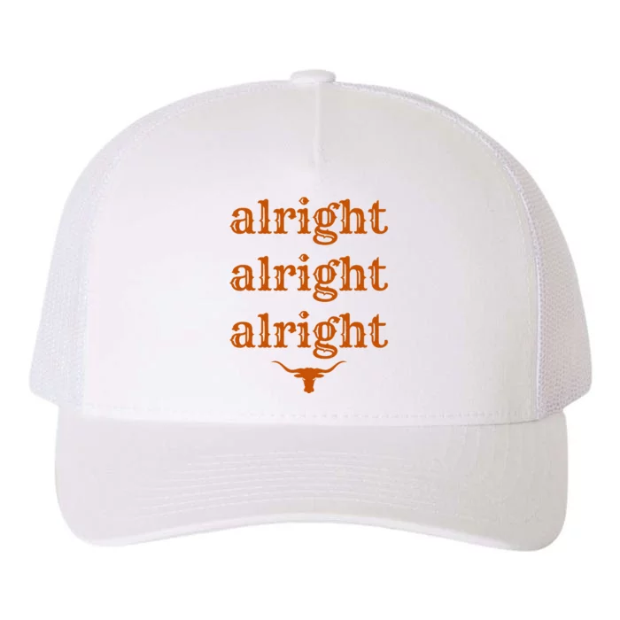 Texas Pride State Usa Alright Alright Alright Texas Longhorn Yupoong Adult 5-Panel Trucker Hat