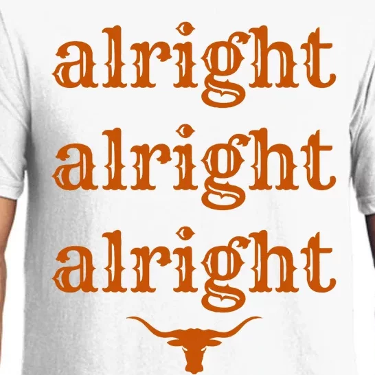 Texas Pride State Usa Alright Alright Alright Texas Longhorn Pajama Set