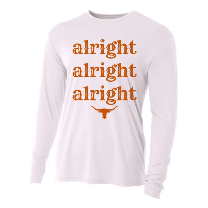 Texas Pride State Usa Alright Alright Alright Texas Longhorn Cooling Performance Long Sleeve Crew