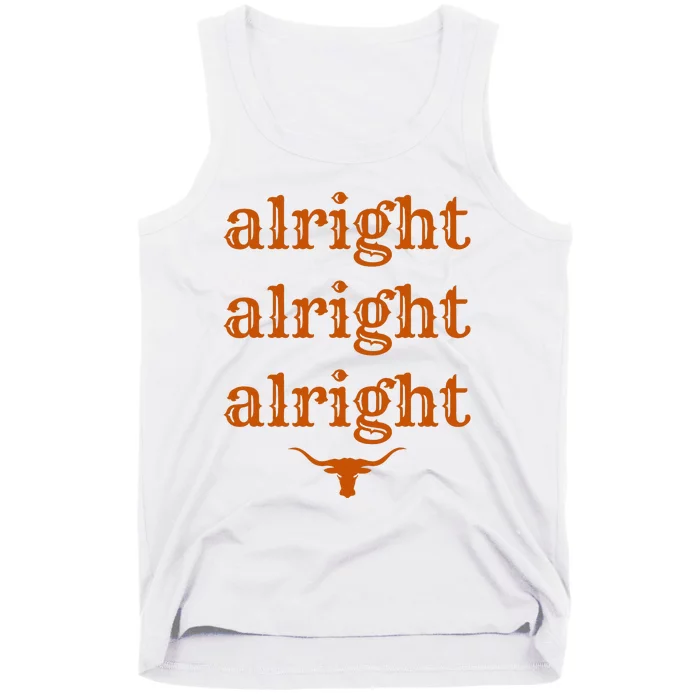 Texas Pride State Usa Alright Alright Alright Texas Longhorn Tank Top