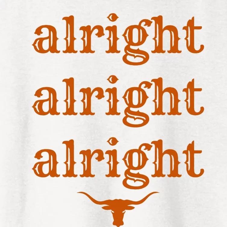 Texas Pride State Usa Alright Alright Alright Texas Longhorn Women's Crop Top Tee