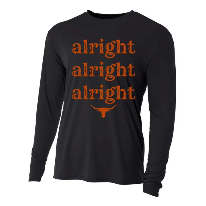 Texas Pride State Usa Alright Alright Alright Texas Longhorn Cooling Performance Long Sleeve Crew