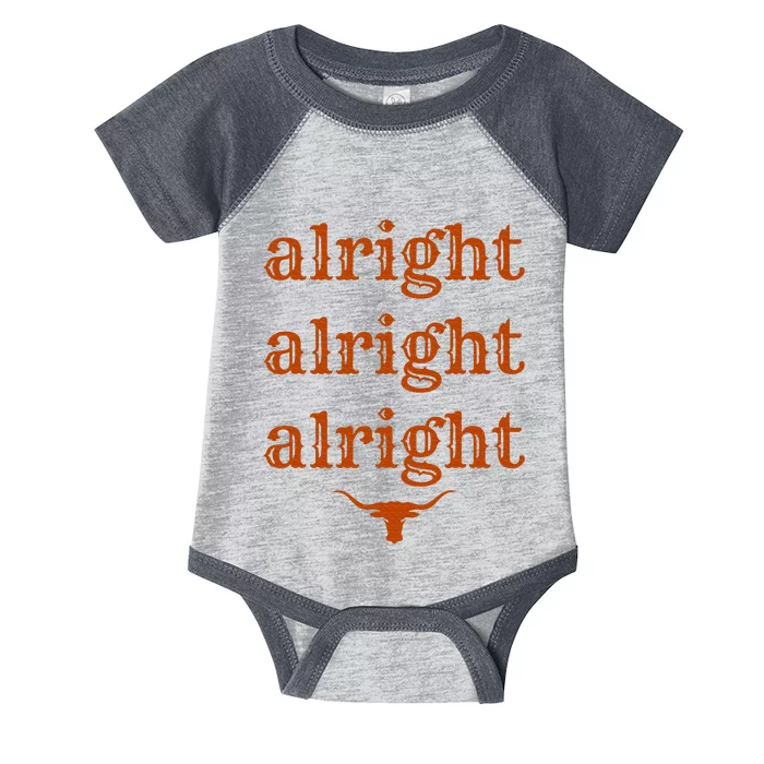 Texas Pride State Usa Alright Alright Alright Texas Longhorn Infant Baby Jersey Bodysuit