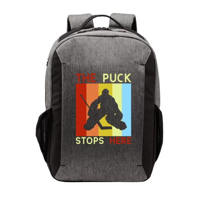 The Puck Stops Here Funny Hockey Goalie Vector Backpack