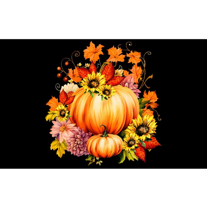 Thanksgiving Pumpkin Sunflower Fall Autumn Holiday Bumper Sticker