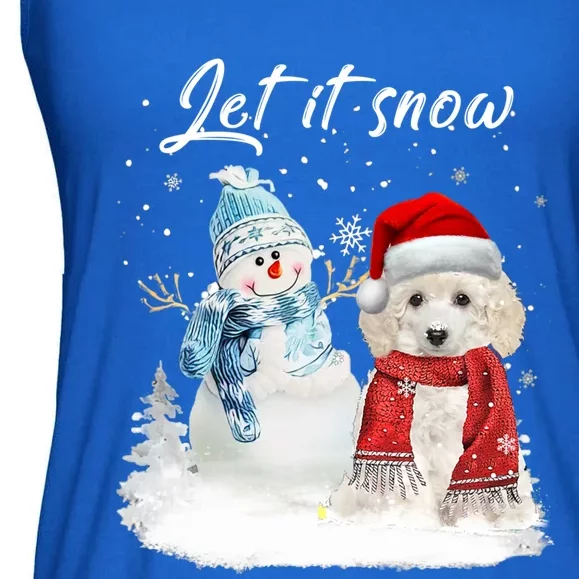 Toy Poodle Santa Dog Christmas Snow Xmas Pajama Gift Ladies Essential Flowy Tank