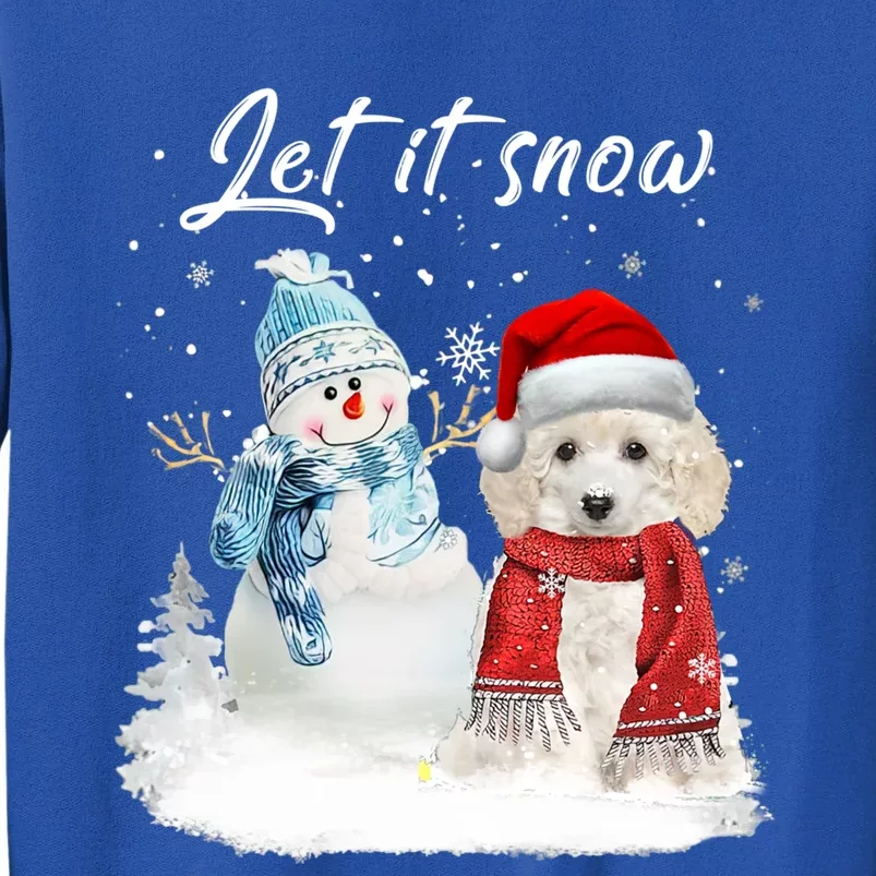 Toy Poodle Santa Dog Christmas Snow Xmas Pajama Gift Tall Sweatshirt