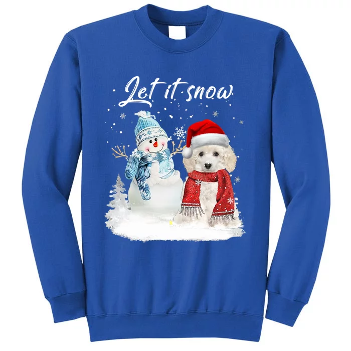 Toy Poodle Santa Dog Christmas Snow Xmas Pajama Gift Tall Sweatshirt