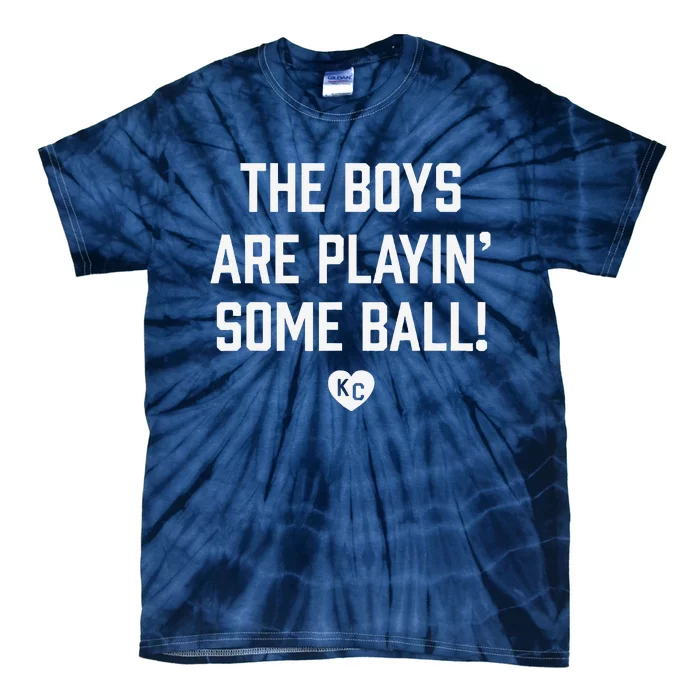 Theare Playing Some Ball S Kc Heart Tie-Dye T-Shirt