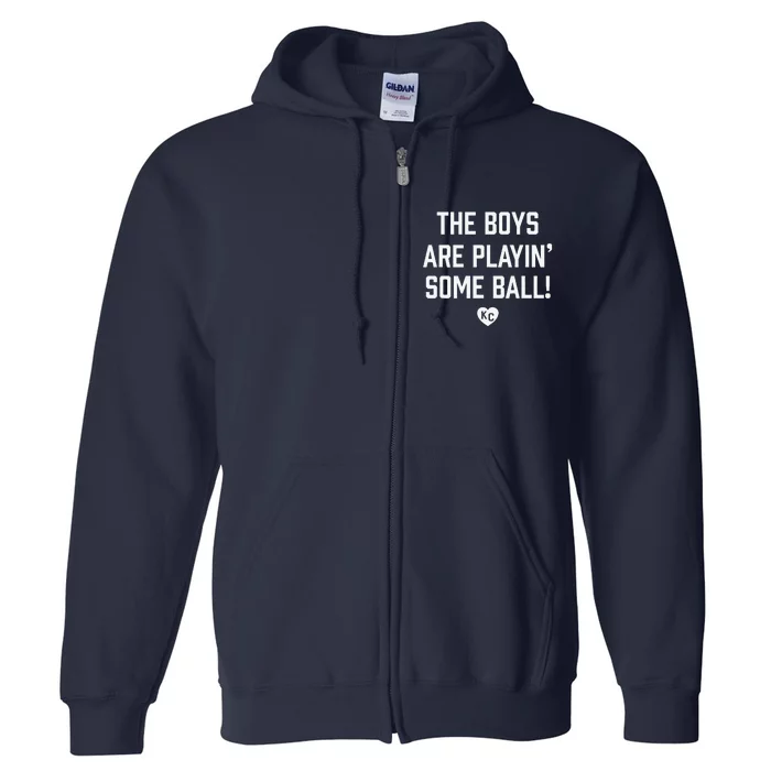 Theare Playing Some Ball S Kc Heart Full Zip Hoodie