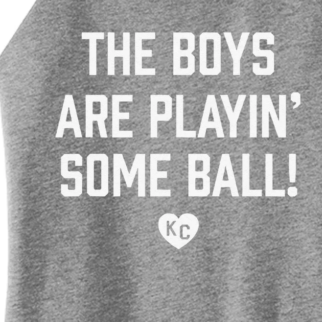 Theare Playing Some Ball S Kc Heart Women’s Perfect Tri Rocker Tank