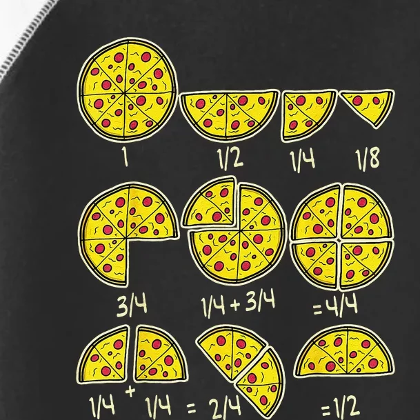 Teachers Pizza Salami Cheese Quick Math Fractions Toddler Fine Jersey T-Shirt