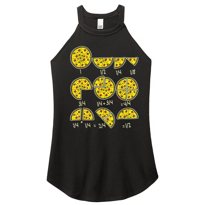 Teachers Pizza Salami Cheese Quick Math Fractions Women’s Perfect Tri Rocker Tank