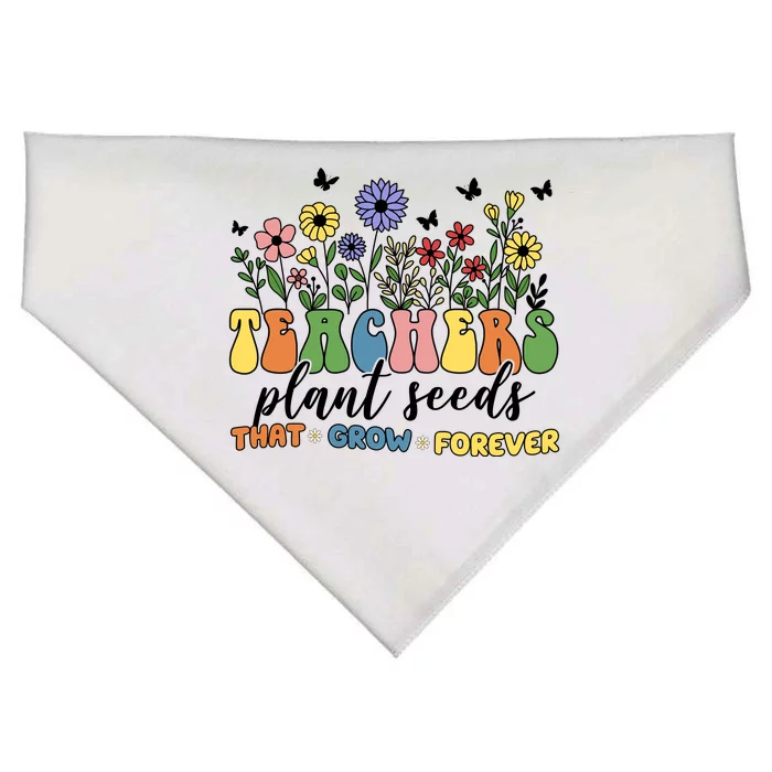 Teachers Plant Seeds That Grow Forever USA-Made Doggie Bandana