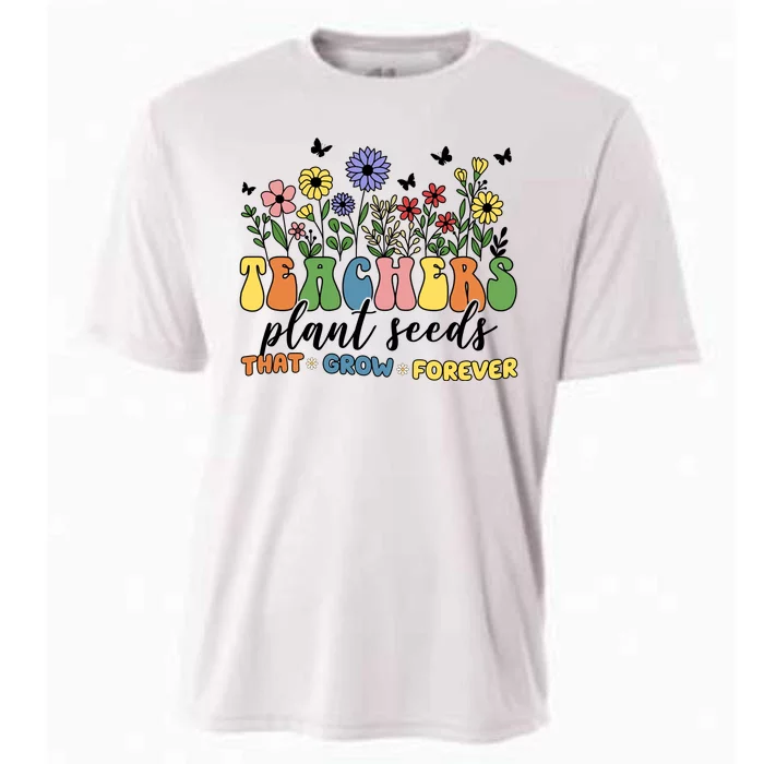 Teachers Plant Seeds That Grow Forever Cooling Performance Crew T-Shirt