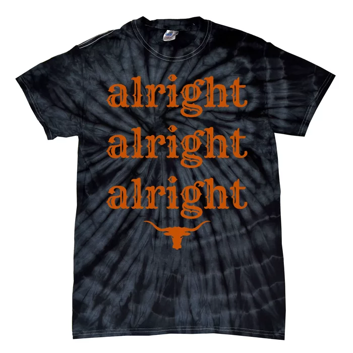 Texas Pride State Usa Alright Alright Alright Texas Longhorn Tie-Dye T-Shirt