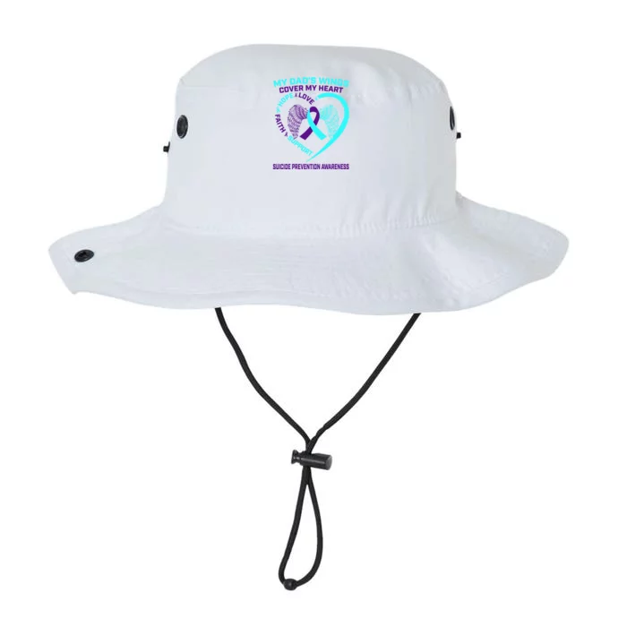 Teal Purple Suicide Prevention Awareness Dad Father Wings Gift Legacy Cool Fit Booney Bucket Hat