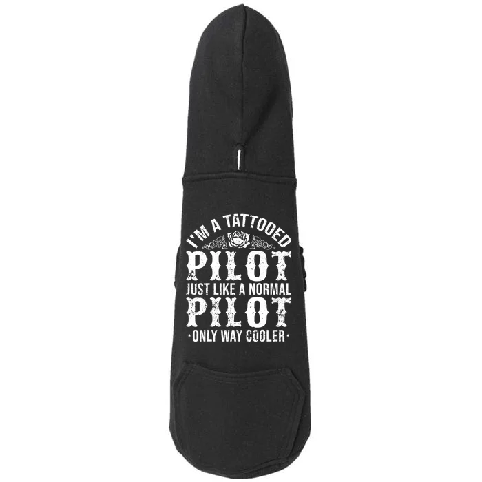 Tattooed Pilot Doggie 3-End Fleece Hoodie