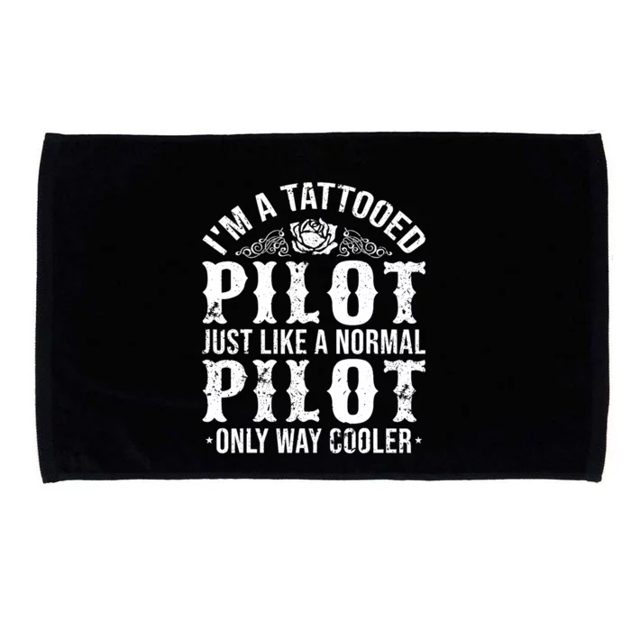 Tattooed Pilot Microfiber Hand Towel