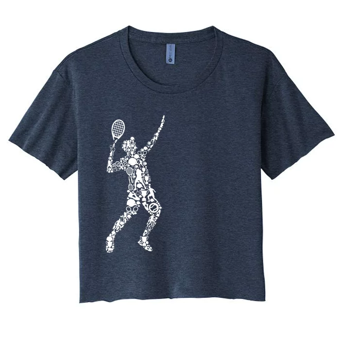 Tennis Player Women's Crop Top Tee