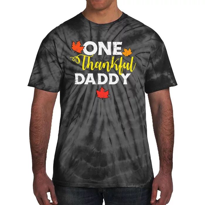 Thankful Papa Thanksgiving Family Matching for Dad Tie-Dye T-Shirt