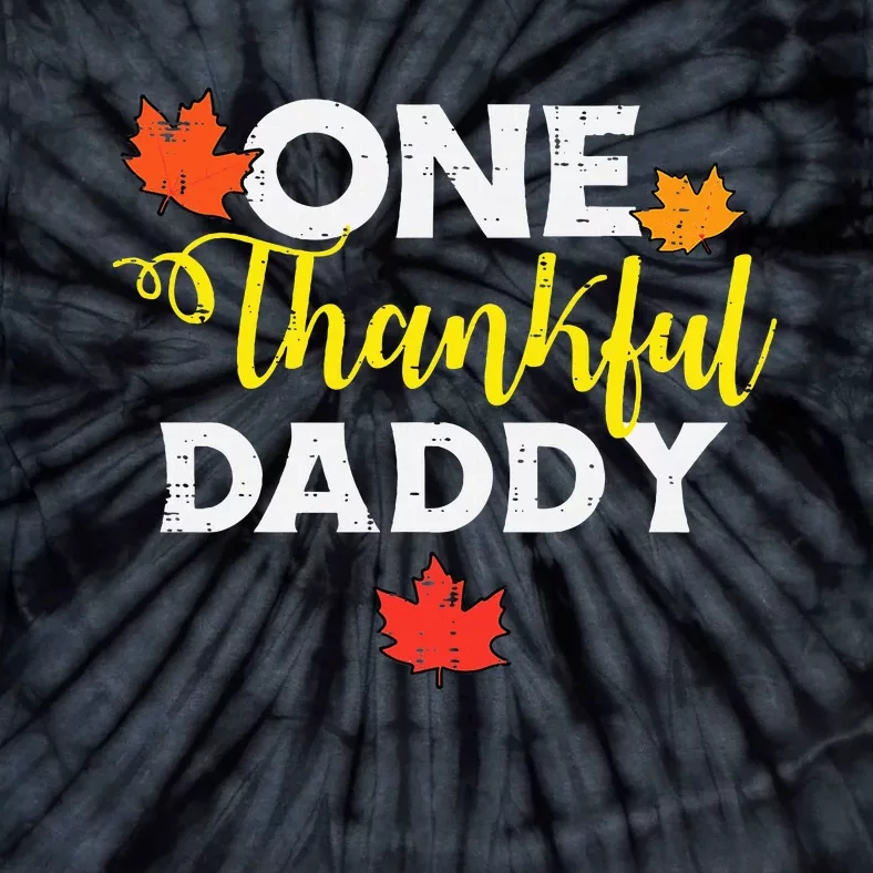 Thankful Papa Thanksgiving Family Matching for Dad Tie-Dye T-Shirt