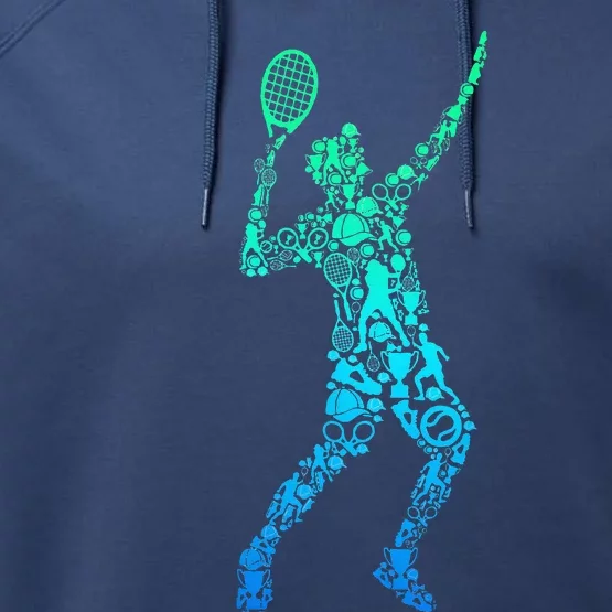 Tennis Player Performance Fleece Hoodie