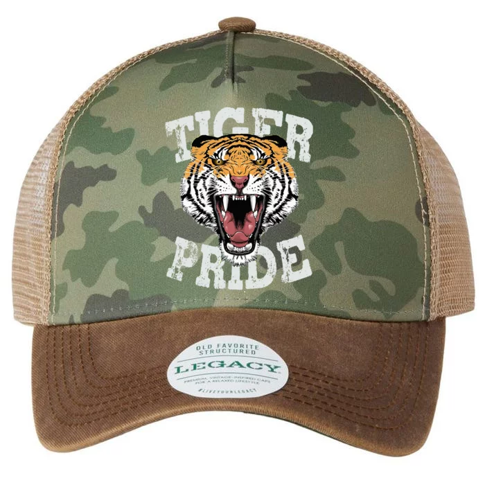 Tiger Pride Tiger Mascot Vintage School Sports Team Football Legacy Tie Dye Trucker Hat