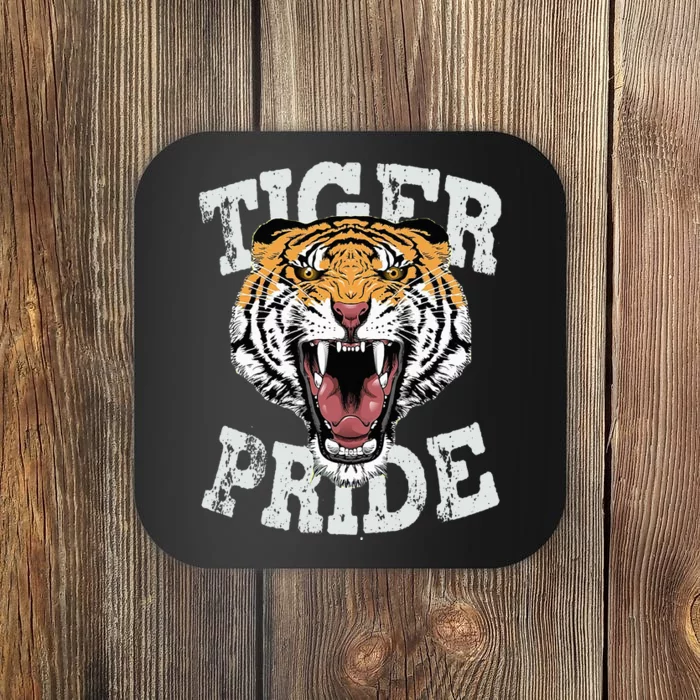 Tiger Pride Tiger Mascot Vintage School Sports Team Football Coaster