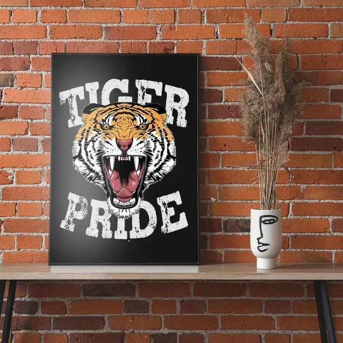 Tiger Pride Tiger Mascot Vintage School Sports Team Football Poster