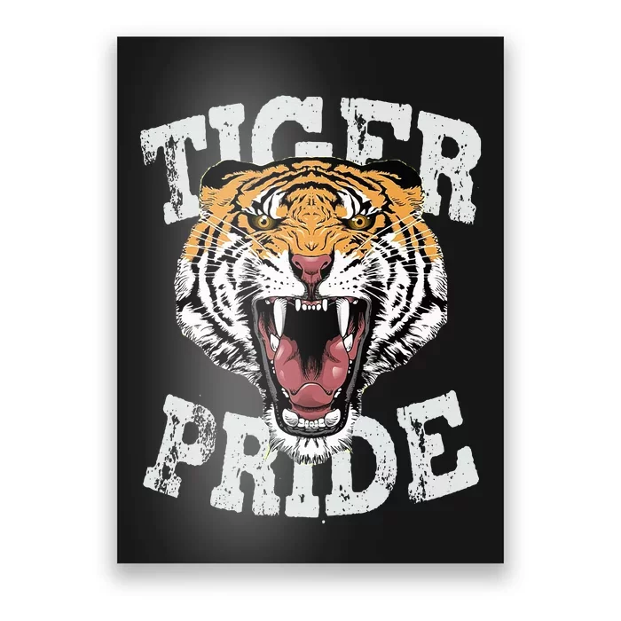 Tiger Pride Tiger Mascot Vintage School Sports Team Football Poster