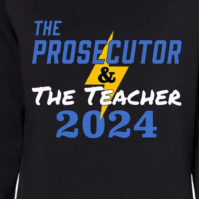 The Prosecutor & The Teacher 2024 Harris Walz Womens California Wash Sweatshirt