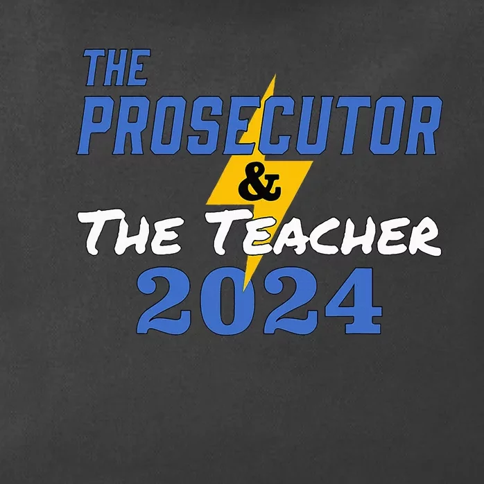 The Prosecutor & The Teacher 2024 Harris Walz Zip Tote Bag