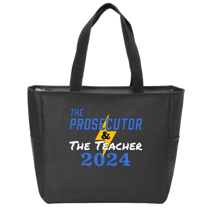 The Prosecutor & The Teacher 2024 Harris Walz Zip Tote Bag