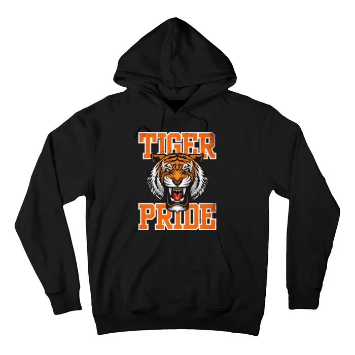 Tiger Pride Tiger Mascot School Sports Team Hoodie