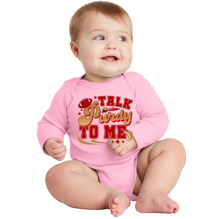 Talk Purty To Me Baby Long Sleeve Bodysuit