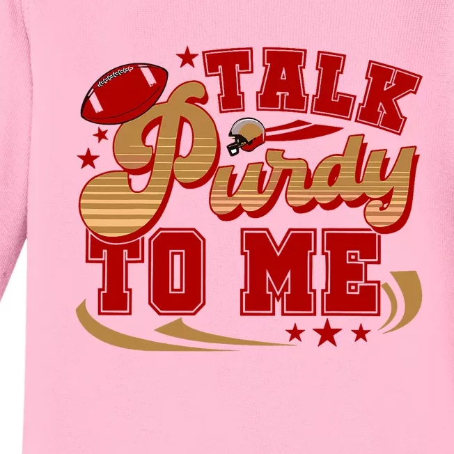 Talk Purty To Me Baby Long Sleeve Bodysuit