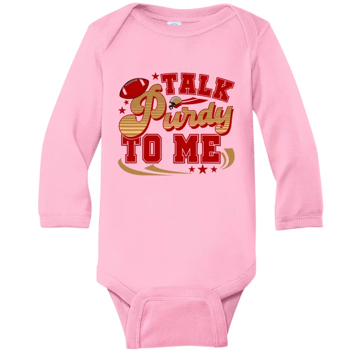 Talk Purty To Me Baby Long Sleeve Bodysuit