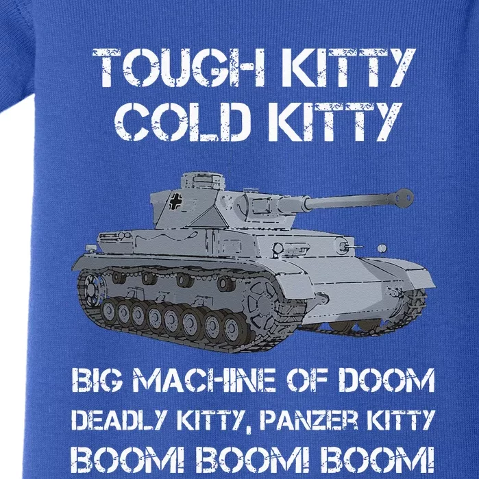 Tiger Panzer Tank Meme Tough Kitty Cold Kitty WW2 German Baby Bodysuit