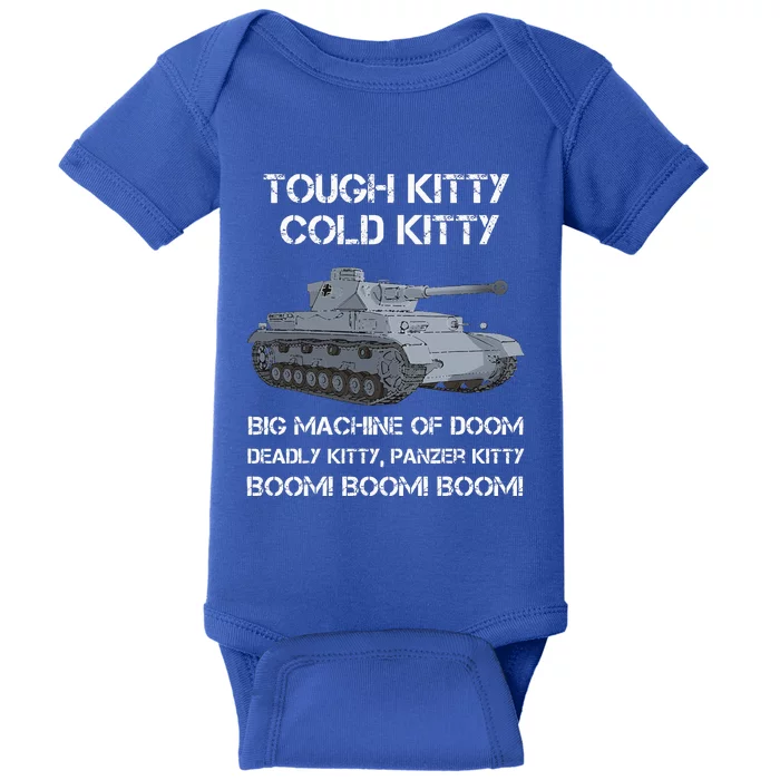 Tiger Panzer Tank Meme Tough Kitty Cold Kitty WW2 German Baby Bodysuit