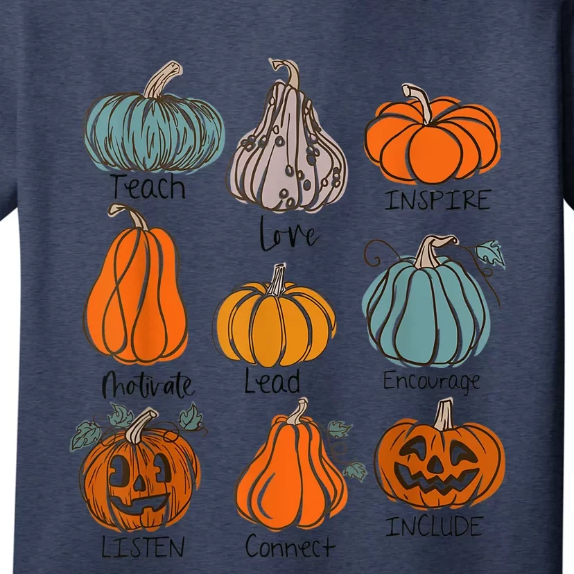 Teacher Pumpkins Trick Or Teach Halloween Teach Love Inspire T-Shirt