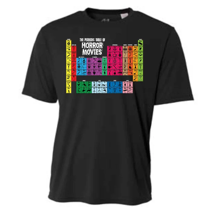 The Periodic Table Of Horror Movies Chemistry Science Cooling Performance Crew T-Shirt